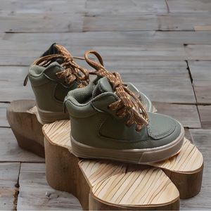 Oshkosh B'Gosh Green Castle Boots High Top Toddler Boys Size 4